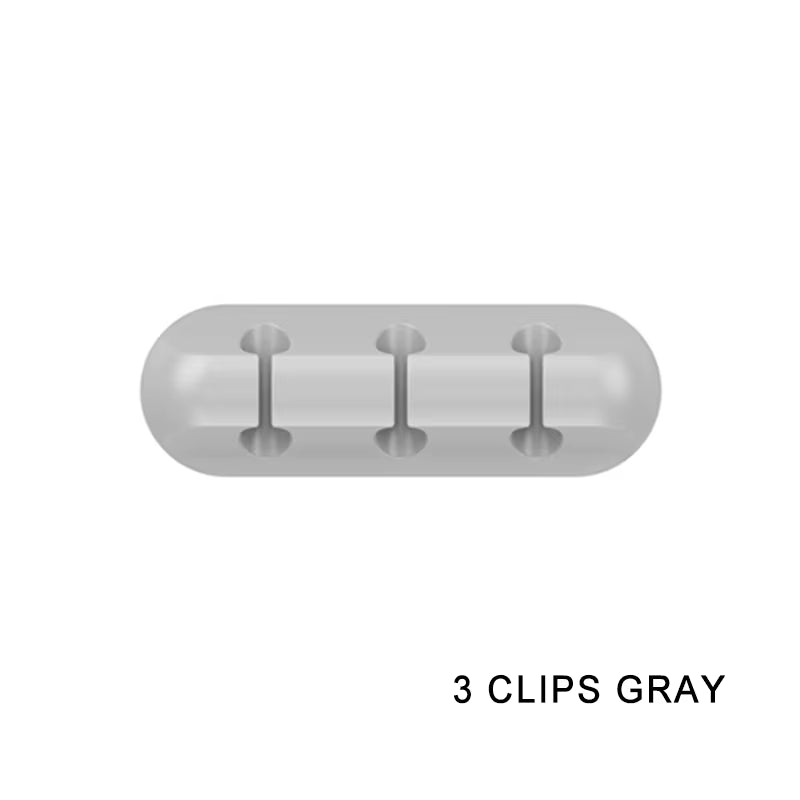 Tie Fixer Wire Management Organizador Cord Clip Office Desktop Phone Cables Holder USB Cable Silicone Organizer Winder