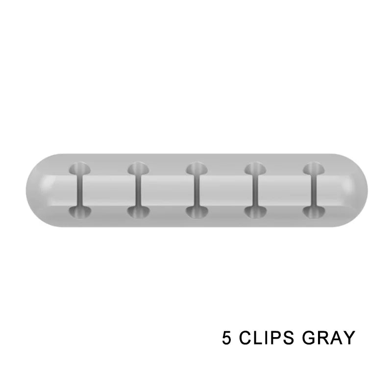 Tie Fixer Wire Management Organizador Cord Clip Office Desktop Phone Cables Holder USB Cable Silicone Organizer Winder
