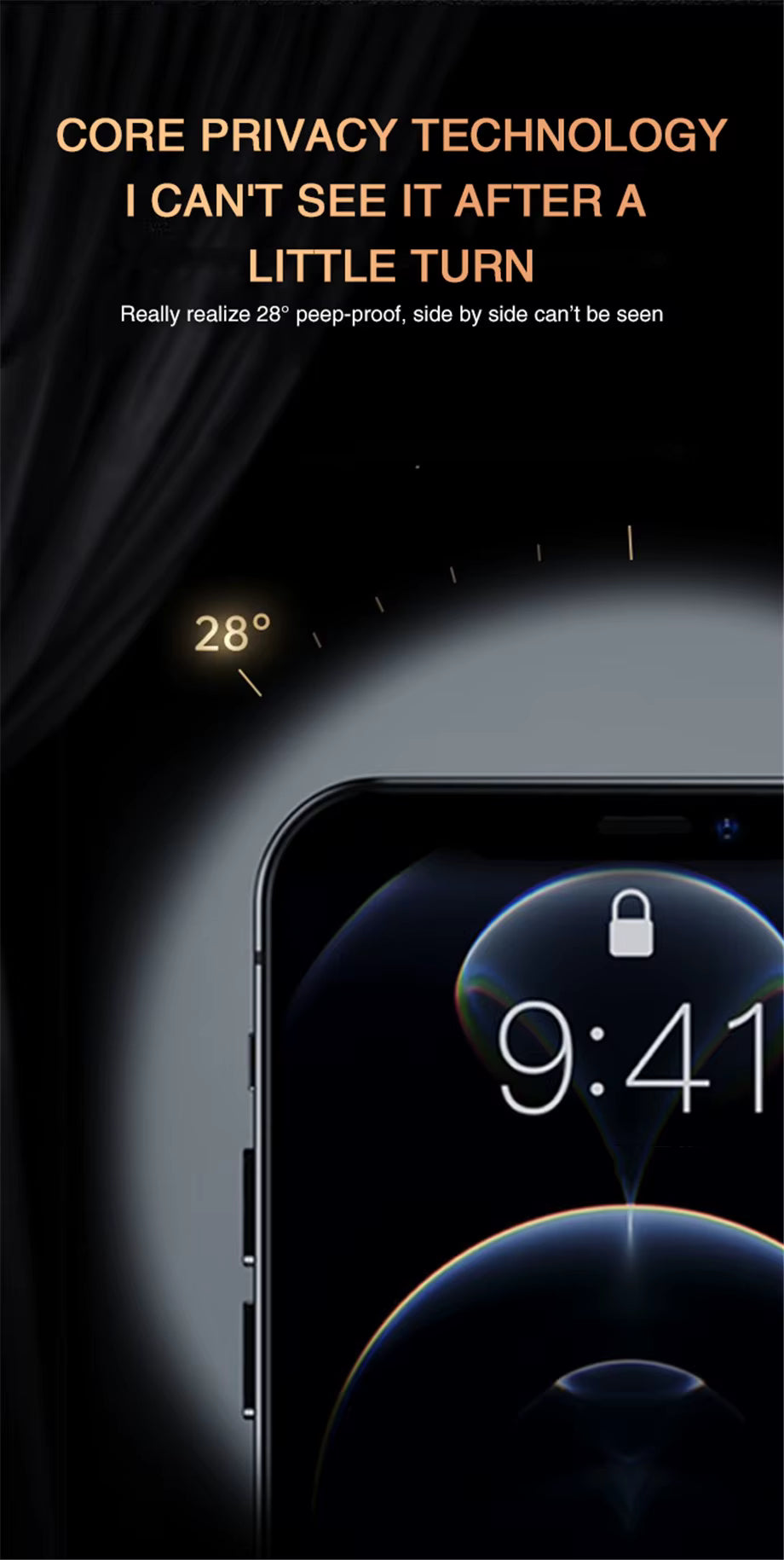 2PCS Full Cover anti Spy Screen Protector for Iphone 11 12 13 14 15 16 17 PRO MAX 6 7 8 plus XS X XR Tempered Glass Privacy